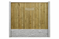 Pressure Treated Wooden Feather Edge Fence Fully frame Panel 6X6 Pack of 4