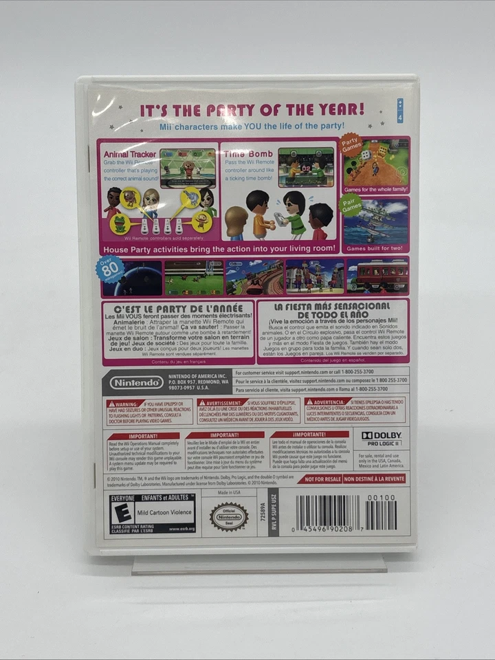 Wii Party (Nintendo Wii, 2010) CIB Complete W/ Manual & Inserts - Tested Working - Image 2 of 3