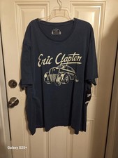 NWT Eric Clapton 3XL Blue T-Shirt 2010 Tour