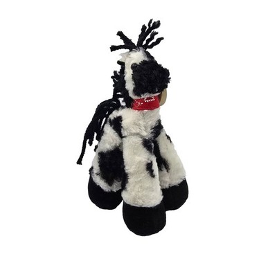 VTG  2002 W/T Bestever Funny Feet Black White Zebra Plush Weighted Paws 7.5''