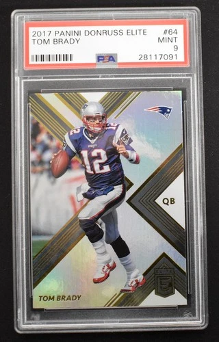 Tom Brady 2017 Panini Donruss Elite #64 New England Patriots PSA 9 MINT