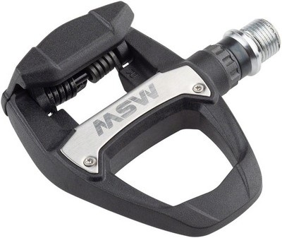 MSW Judo Road Clipless Pedals - Composite Single-Side, 9/16'' Chromoly Spindle,