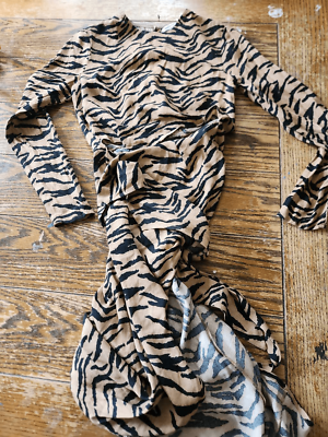 knee length dresses for ladies Multi Tiger Print 2 In 1 Smock Midi Dress – AX Paris