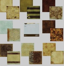 Lot 2 Creative Memories Bountiful Fall 8X8 24 Double Side Designer Print Paper