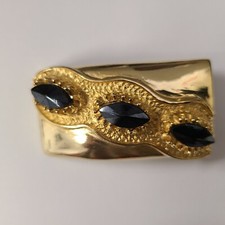 Vintage Brass Gold Black Buckle TUZ3220 LAST