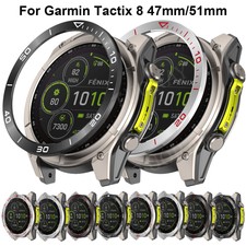 Bezel Style Frame Ring Case For Garmin Tactix 8 47/51mm AMOLED SOLAR Metal Cover