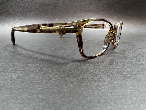 Coach HC 6065 5287 Confetti Light Brown Plastic Rectangle Eyeglasses 51-17-135 - Picture 5 of 8