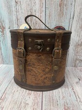 Vintage Leather and Wood Purse Handbag