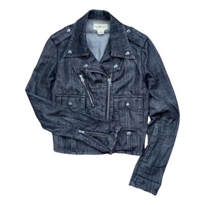 Ralph Lauren Denim & Supply Moto Biker Riding Jean Jacket Women
