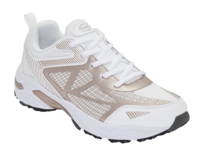 Scholl Schuh Gymnastik Sport Sprinter Net Plantar Biomechanik Weiß/Gold