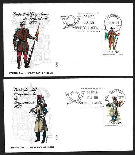 (AOP) Spain 1977 FDC collection (35)