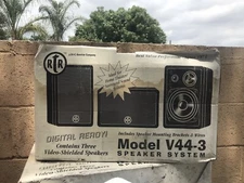 Rare Model V44-3 Speaker System- BIC America, Box is bad, Speakers are good