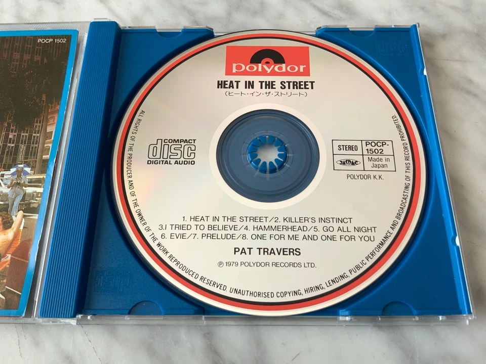 Pat Travers Band Heat In The Street CD JAPAN IMPORT! 1990 Polydor POCP-1502 RARE Foto 2 de 4
