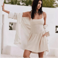 Free people beach castella mini dress xs new
