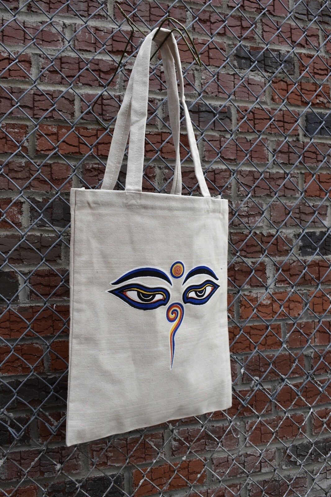 Buddha Eye Printed Tote Bag Stylish Spiritual Carryall-image