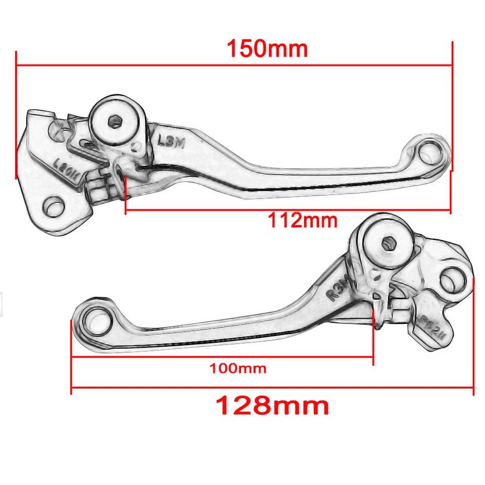 CNC Pivot Brake Clutch Lever For Suzuki RM85/125 DRZ125L Yamaha YZ80/85 Kawasaki - Imagem 3 de 4