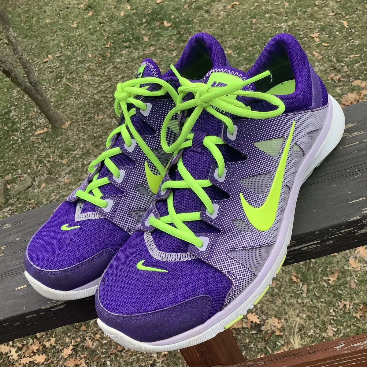 Nike Flex Supreme TR 2 Training Shoe Women s 11 Purple Neon Sneaker 616694 502