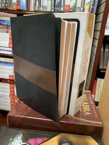 Biblia De Estudio Spurgeon, Reina Valera 1960 Schwarz/Marron Simipiel - Picture 6 of 11