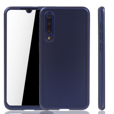 Handyhülle Schutz Case für Xiaomi Mi 9 SE Full Cover Displayschutz Bumper Blau