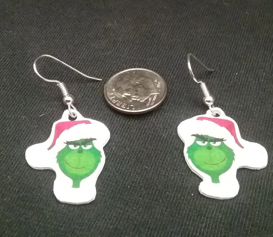 The Grinch Movie new style grinch Earrings jewelry Free Ship as