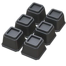 Bed Risers 4 Inch Heavy Duty Bed Elevators Set Of 6 Lifts Up 3000 Lbs Furniture