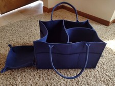Sammy  Lou Felt Storage Caddy in Navy