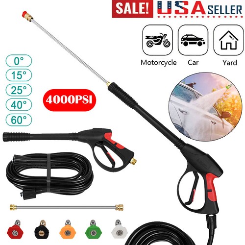5000PSI High Pressure Power Washer Spray Gun Wand Lance Nozzle - Foto 10