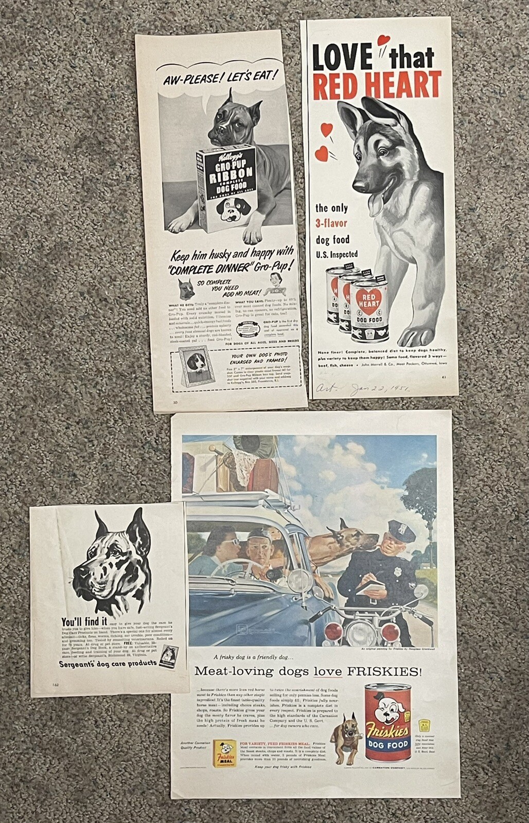 Dog Food 1950s Ephemera Friskies