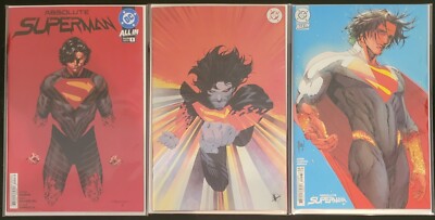 Absolute Superman #1, 2nd Printing, Lot, 3 Standard Covers, NM or Better 