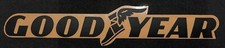Goodyear Tires Large Die Cut Decal / Sticker 1" x 10" c1960-68 Original VGC