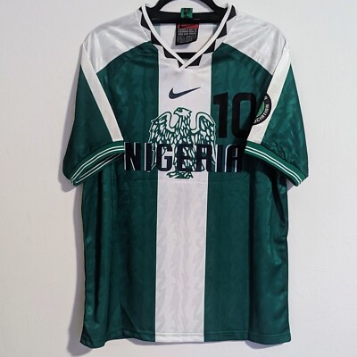 Nigeria Jay Jay Okocha 1996 Retro Jersey Men's M | eBay