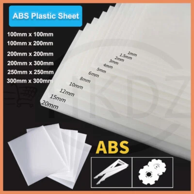 ABS Kunststoffplatte Platte Stärken 1,2,3,4,5mm -40mm Kunststoff Platte Weiße - Bild 1 von 4