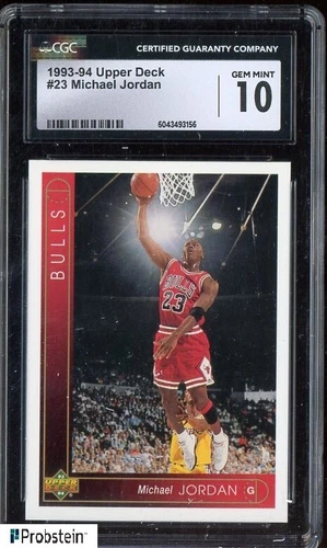 191993-94 Upper Deck #23 Michael Jordan Chicago Bulls HOF CGC 10 GEM MINT