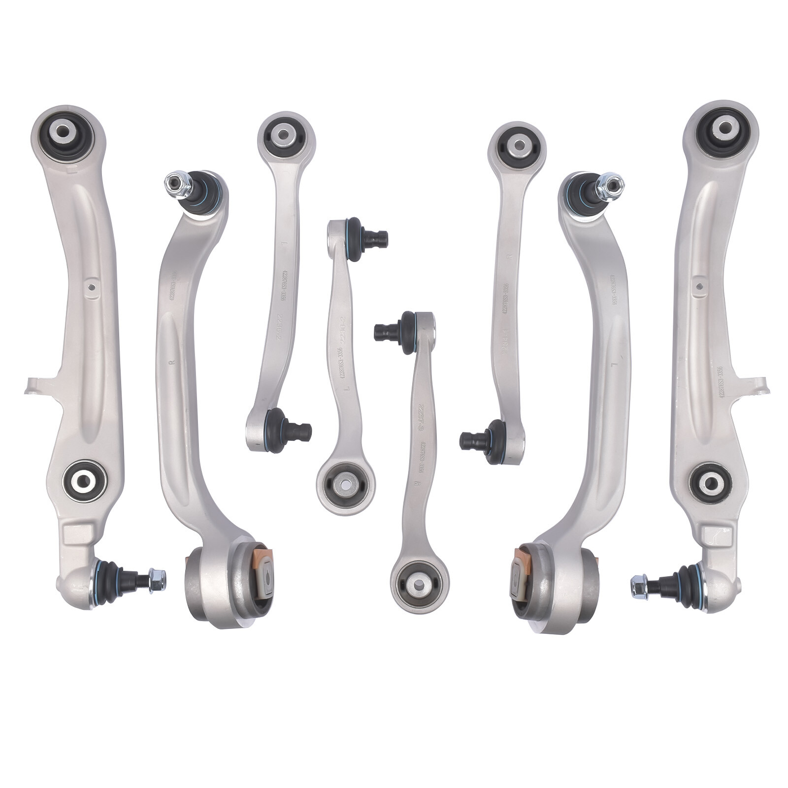 8Pcs Front Upper and Lower Control Arms for 2004-2019 Bentley Continental Gt Gtc