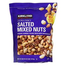 Kirkland Signature Extra Fancy Mixed Nuts, Salted, 2.5 lbs Healthy Snacks USA