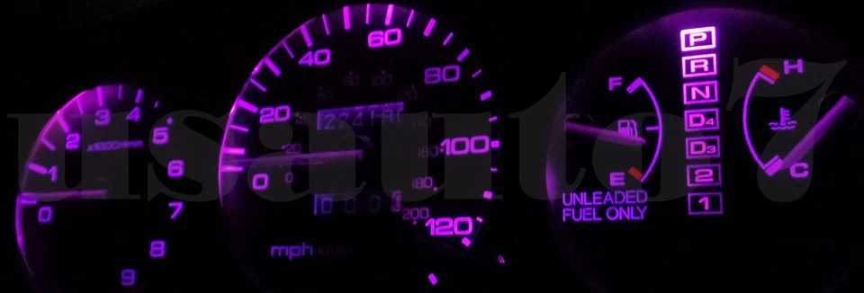 Dash Instrument Cluster Gauge PINK SMD LEDs LIGHTS KIT Fits 92-95 Honda Civic EG Foto 3 de 3