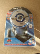 Naxa "Y2K" Retro Blue/Silver Portable MP3/CD Player Combo w/Car Kit New Sealed