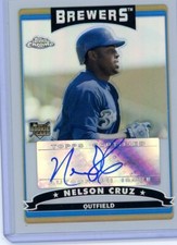 2006 Topps Chrome Baseball Refractor Rookie Autograph #346 Nelson Cruz #132/500