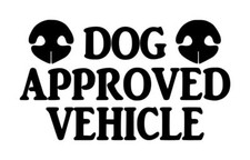 Dog Approved Vehicle Decal 1 3"x5.25" Choose Color