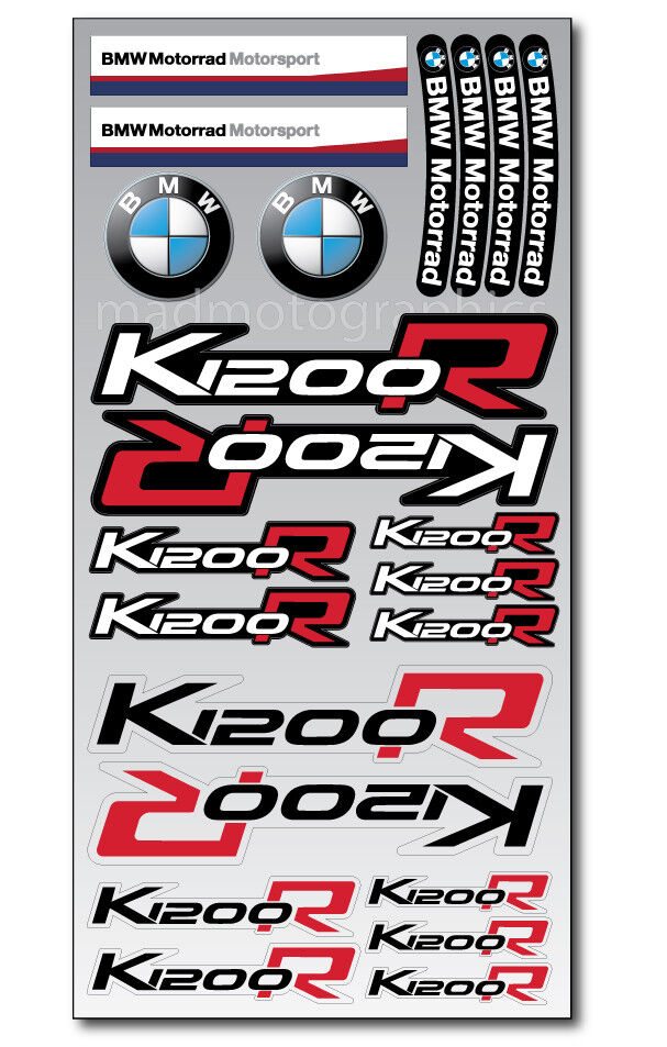K1200R motorcycle quality fairing helmet stickers decal set bmw k1200 R  motorrad