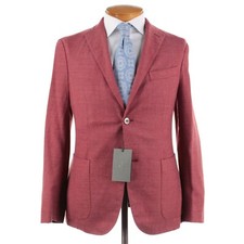 Boglioli NWT Sport Coat / K Jacket Size 50R 40R US In Solid Red Wool Blend