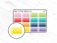 1350~~Ombre Half Box Checklist Planner Stickers.