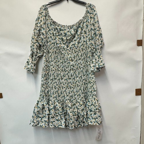 Savi Mom Womens Maternity Large Blue Floral Stretch Short Dress NWT CV16 - Picture 5 of 5