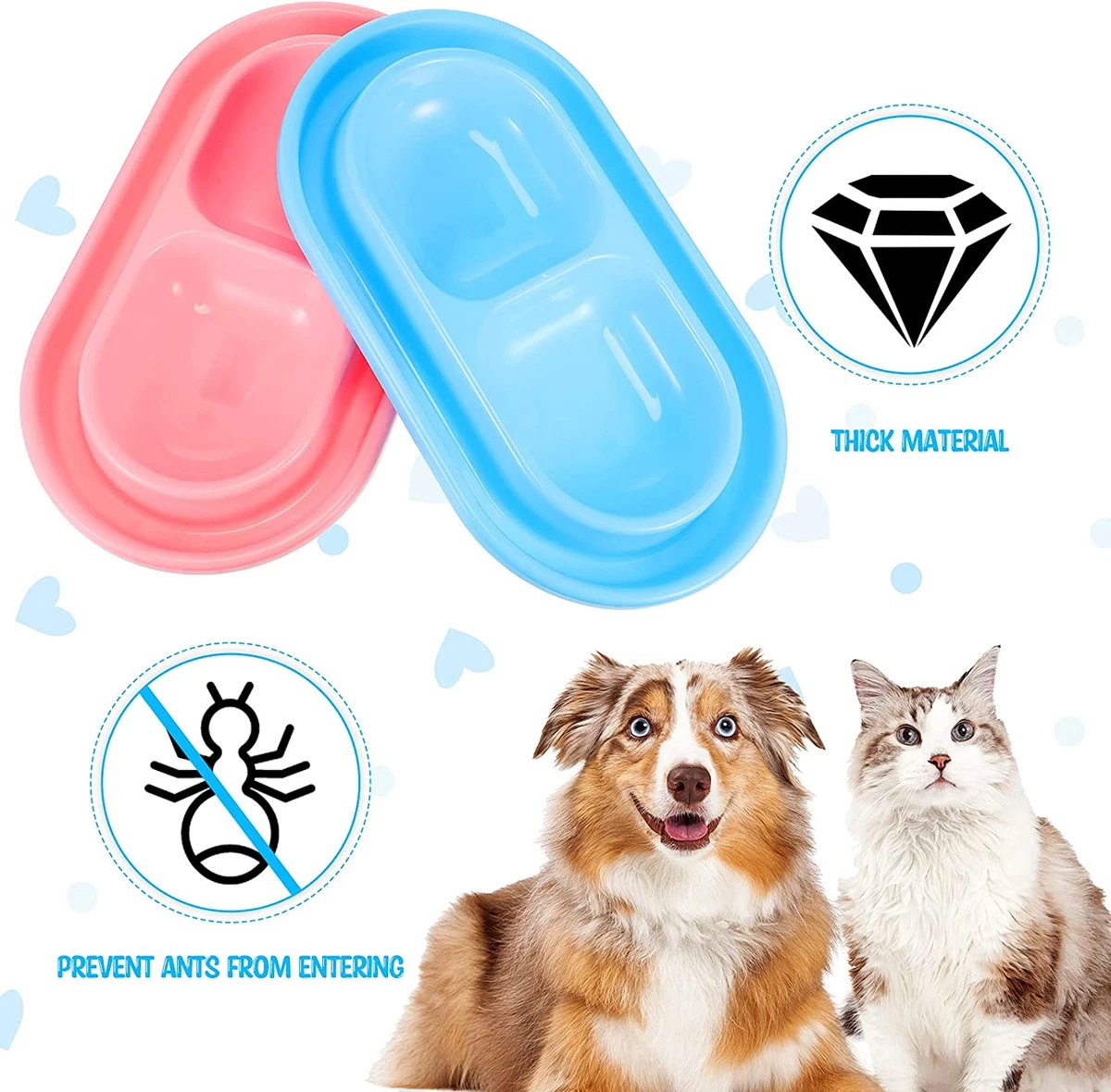 Cat bowl with water clearance moat
