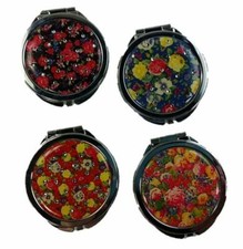 Purse Mirror Travel Compact Magnifying and Regular Bling Floral New You Choose