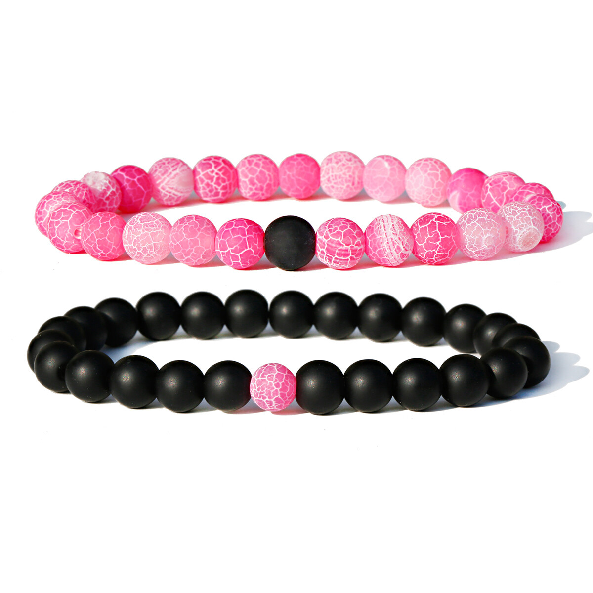 2 Pièces/ensemble Distance Bracelet Couple Classique Pierre Naturelle Yin Yang P - Foto 6