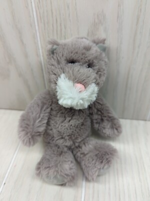 Ty Attic Treasures Kit the Kitty Cat Gray White kitten pink nose 2017