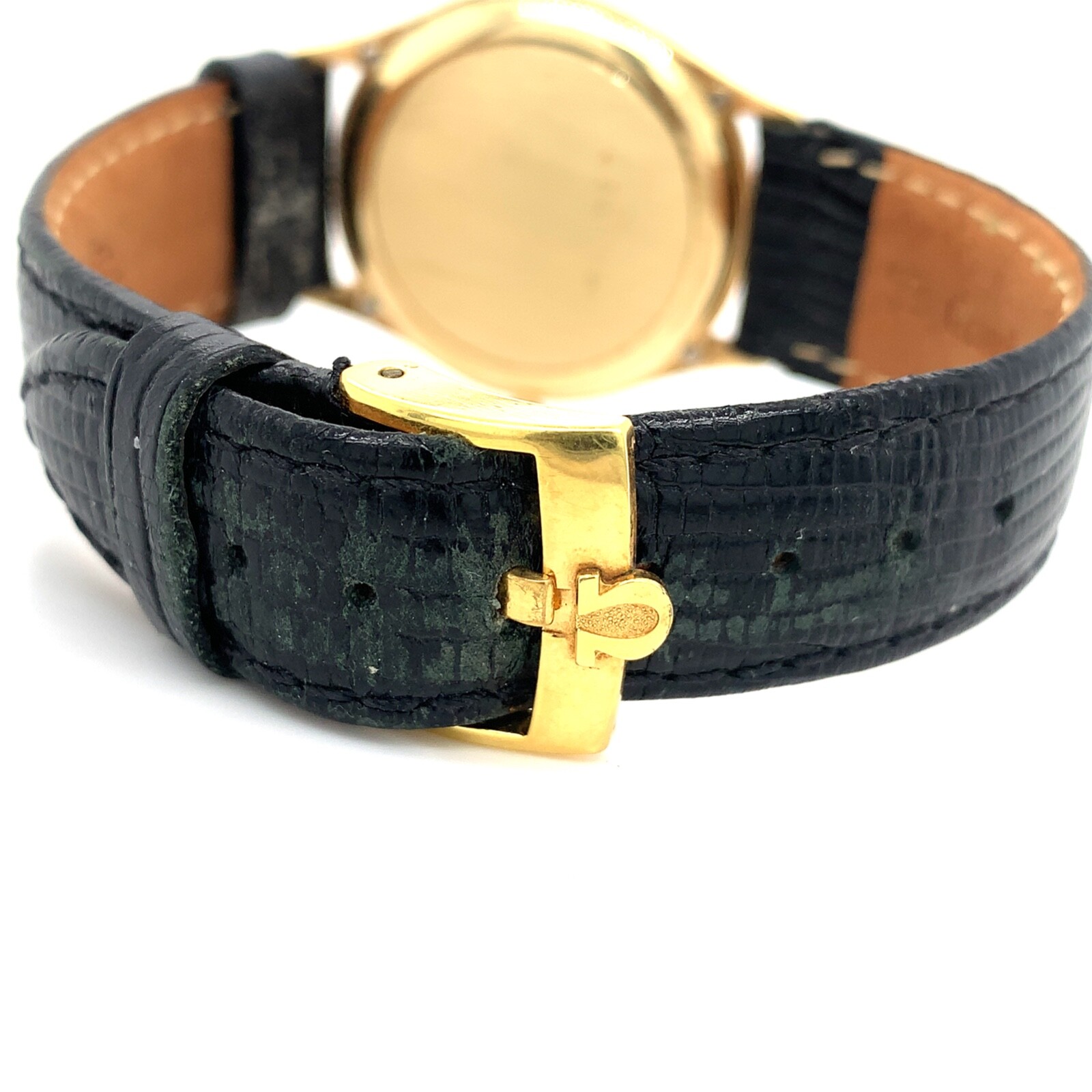 Vintage Omega Seamaster 14k Yellow Gold Watch Leather Strap W/ Original