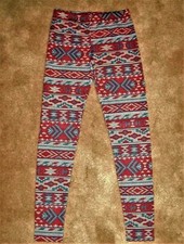 Leggings Fleece Lined Women's No Boundaries Geometric Design New With Tags