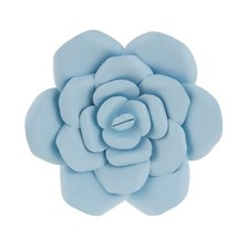 Mega Crafts - 12" Handmade Paper Pedal Flower - Aqua, 1PC